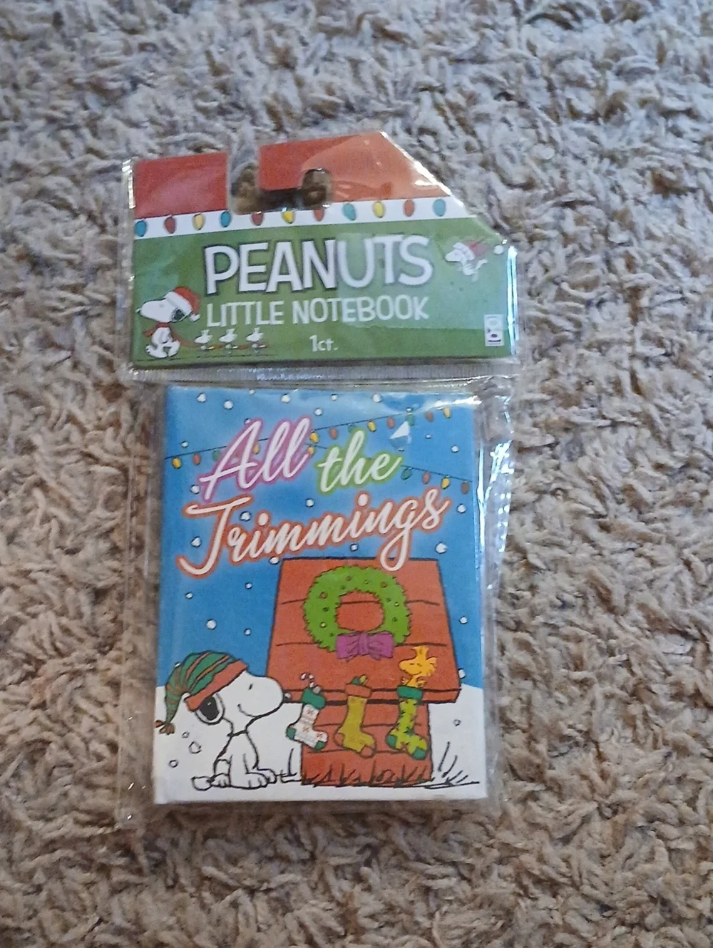 Peanuts Little Notebook - Blue, Green, Red Holiday Cover